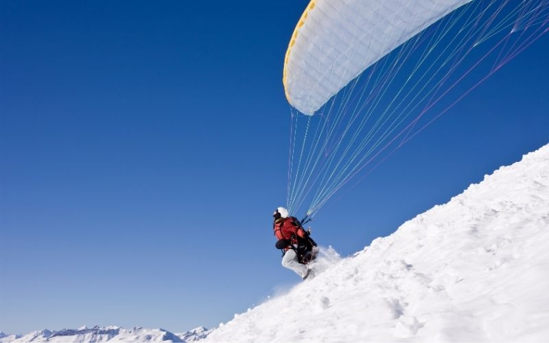 paraglider take off