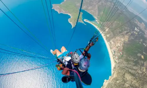 tandem paraglider flight